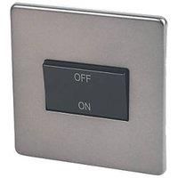 Varilight 10A 1 way Matt grey Single Fan isolator Switch