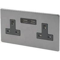 Varilight 13A Grey USB socket