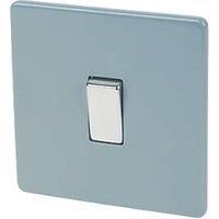 Varilight 10AX 1-Gang 2-Way Light Switch Sky Blue (8431F)