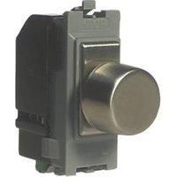 Varilight V-Dim 2-Way Grid Dimmer Switch Brushed Steel with Colour-Matched Inserts (38416)