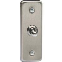 Varilight 1 Gang 10 Amp 1 or 2 Way Toggle Architrave Switch Stainless Steel