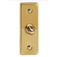 Varilight 1 Gang 10 Amp 1 or 2 Way Toggle Architrave Switch Victorian Brass