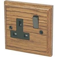 Varilight 13A Brown Single Switched Socket