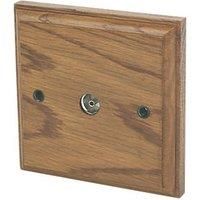 Varilight 1-Gang Coaxial TV Socket Medium Oak (3859H)