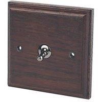 Varilight 10AX 1-Gang 2-Way Toggle Switch Dark Oak (6147H)
