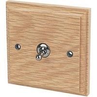 Varilight 10AX 1-Gang 2-Way Toggle Switch Classic Oak (1119H)