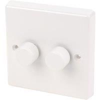 Varilight V-Pro 2-Gang Master Multi-Way LED Smart Dimmer Switch White (823YT)