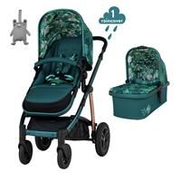 Cosatto Wow 2 Travel System - Birth to 25kg, Compact Fold, Inc Carrycot, Puncture Proof Tyres & Raincover (Midnight Jungle)