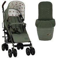 Cosatto Supa 3 Pushchair with Footmuff – Lightweight Stroller from Birth to 25Kg - Easy, Compact, Umbrella Fold, Large Shopping Basket, Carry Handle Footmuff, Hoglet
