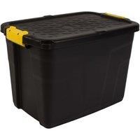 CEP 42 Litres Heavy Duty Storage Box, Black/Yellow, 50 x 40 x 35 cm