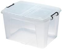 Strata Smart Clear 65L Plastic Stackable Nestable Storage Box