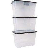 Strata Set of 3 Curve Boxes and Lids - 65L