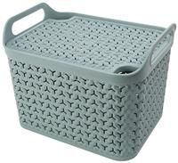 Strata 3x12L Medium Urban Storage Basket With Lid -SageGreen