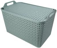 Strata 3 x 42L XL Urban Storage Basket with Lid - Sage Green