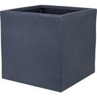 Strata Riven Large Square Planter - Light Grey