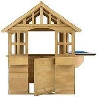 Tp Cubby Wooden Playhouse W/Mud Kitchen