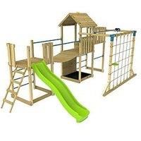 Tp Skywood Wooden Climbing Frame Including Sky Deck, Zipline & Slide