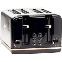 HADEN Salcombe 4 Slice Toaster HADEN Colour: Black  - Black - Size: 21cm H X 27cm W X 25cm D