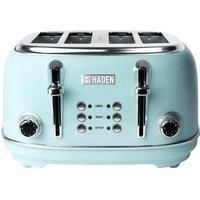 Haden Heritage Blue 4 Slice Toaster with wide slots