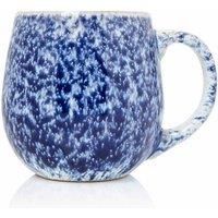500ml Stoneware Reactive Glazed Snug Mug Blue Coffee Tea Ombre Speckled Cup