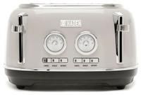 Haden Jersey Toaster – Retro Electric Stainless-Steel Toaster with Reheat and Defrost Functions – 1370-1630W, 220-240V, 4 Slice, Putty - CD24