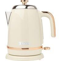 Haden Salcombe Cordless Kettle - Electric Fast Boil Kettle, 3000W, 1.7 Litre, Cream & Copper