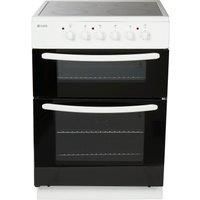 Haden HE60DOMW Freestanding Double Oven with Ceramic Hob, 60cm, White CD28