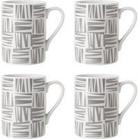 Sabichi Brooklyn Set of 4 Grey Mugs - 202529