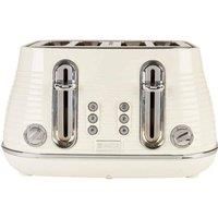Haden Devon Cream 4 Slice Toaster - 6 Browning Settings, 4 Slice Toaster with Wide Slots, Toaster 4 Slice with Defrost, Reheat And Cancel Settings