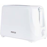 PIFCO® Essentials White 2 Slice Toaster - Compact Design with 6 browning controls - Anti-Jam Function - Easy to Clean with Removable Crumbs Tray - 700W