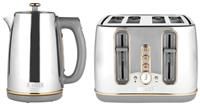 Haden 206817 Dorchester Kettle & 4 Slice Toaster - Chrome