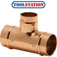 Pegler Yorkshire Solder Ring Tee Reduced End & Branch 22 x 22 x 15mm