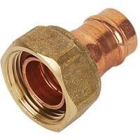 Yorkshire Copper Solder Ring Straight Tap Connector 15mm x 3/4" (43216)