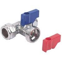 Pegler Compression Washing Machine Valve Tee 15mm x 15mm x 3/4" (76344)