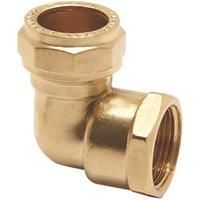 Pegler PX46 Brass Compression Adapting 90 Female Elbow 22mm x 3/4" (5411G)