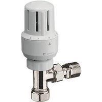 White Angled Thermostatic TRV 15mm x 1/2" (73649)