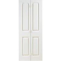 Wickes Stirling White Grained Moulded 4 Panel Internal Bi-Fold Door - 1981mm x 686mm