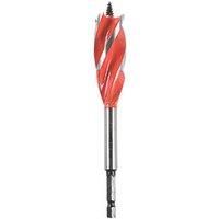 Armeg WWB25.0T 25mm WoodBeaver 4 Flute Wood Auger Drill Bit,Red/Grey