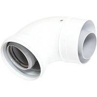 Ideal 203130 Flue Elbow 90 Degree - White