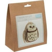 Trimits Needle Felting Craft Kit, Includes Roving Wool Needle Stuffing Instructions, Owl