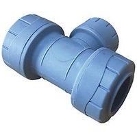 PolyPipe PB1122 PolyPlumb 22mm X 22mm X 15mm Branch Reduced Tee SINGLE