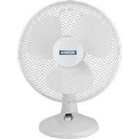 Status 12" 3 Speed Cool Oscillating Desk Cooling Fan - White
