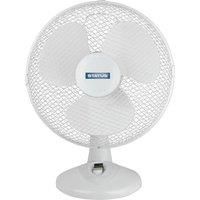 Status 12" 3 Speed Cool Oscillating Desk Cooling Fan - White