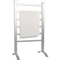 Status Portable Aluminium Towel Rail-100w-6 Heated Bars, Aluminum, Silver, 15x53x62 cm
