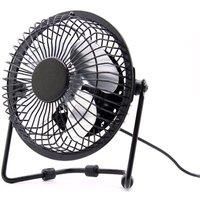 Status 4" Mini USB Powered Desk Fan - Black Metal Finish