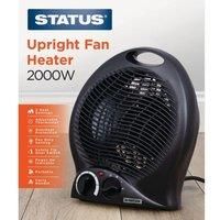 STATUS FH1PB-2000W1PKB6 Portable Hot & Cool Fan Heater - Black, Black