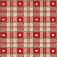 By the Metre Red Hearts PVC