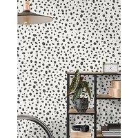 Holden Dalmatian Dots Wallpaper Animal Print Black White Trendy Contemporary