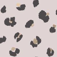 SAMPLE Holden Pink Large Leopard Spot Wallpaper Animal Print Black Gold Metallic