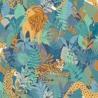 Holden Animal Kingdom Blue Wallpaper Paper  wilko